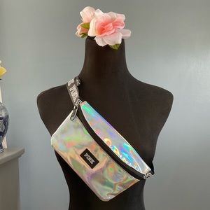 Pink Iridescent Metallic Fanny Bag